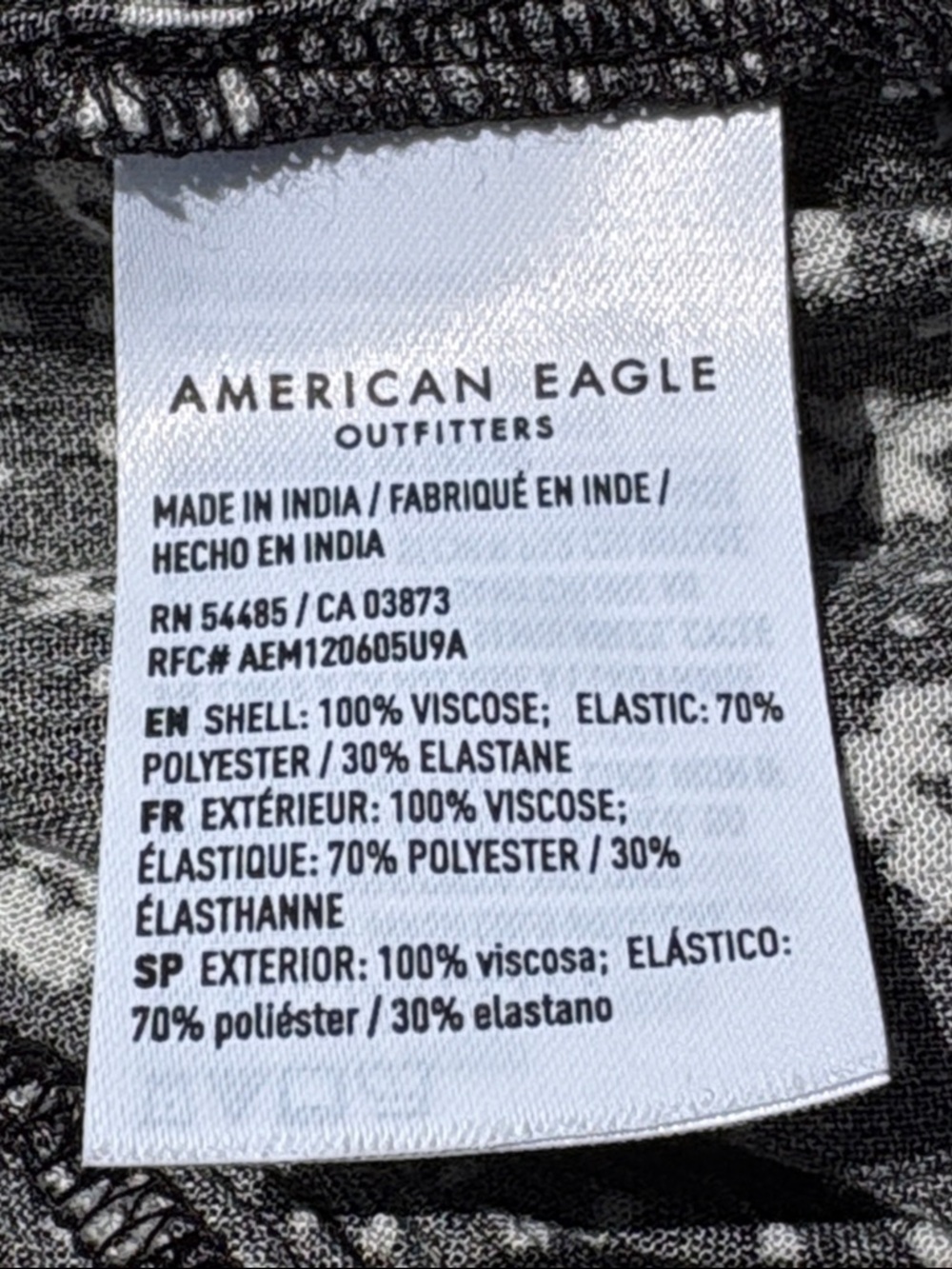 American Eagle Black and White Floral Mini Sundress Size XL - Picture 8 of 8